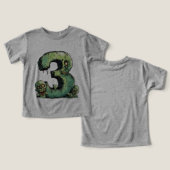 ナンバー3ゾンビハロウィーンテーマ3歳の子供 (デザイン正面&裏面)