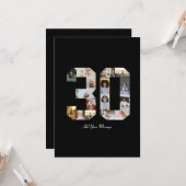 ナンバー30 フォト コラージュ カード (正面/裏面インサイチュ)