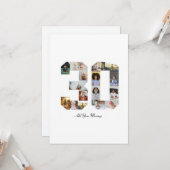 ナンバー30 フォト コラージュ カード (正面/裏面インサイチュ)