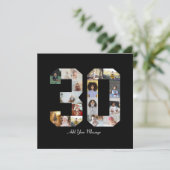 ナンバー30 フォト コラージュ カード (スタンド正面)