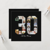 ナンバー30 フォト コラージュ カード (正面/裏面インサイチュ)