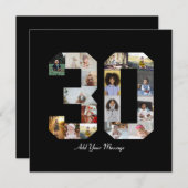 ナンバー30 フォト コラージュ サンキューカード (正面/裏面)