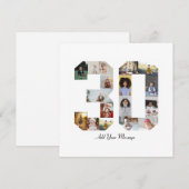 ナンバー30 フォト コラージュ サンキューカード (正面/裏面)