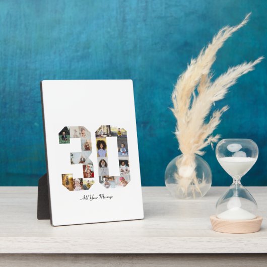 ナンバー30 フォト コラージュ フォトプラーク (側面)