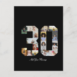 ナンバー30 フォト コラージュ ポストカード