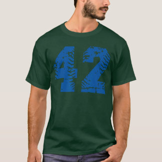 ナンバー42 野球 ブルー ヴィンテージ ナンバー ファミリー Tシャツ