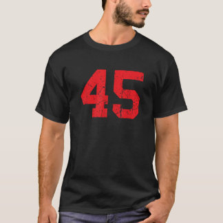 ナンバー45スポーツジャージーレッド動揺してヴィンテージリュック Tシャツ