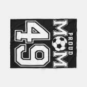 ナンバー49 オリジナル プラウド サッカー ママ 個人 フリースブランケット (正面(横))
