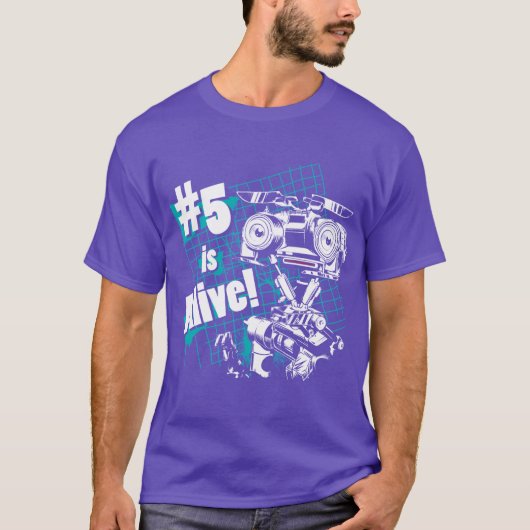 ナンバー5は生きている 面白い レトロ Tシャツ (正面)