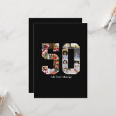 ナンバー50 フォト コラージュ カード (正面/裏面インサイチュ)