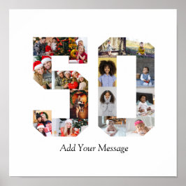 ナンバー50 フォト コラージュ ポスター