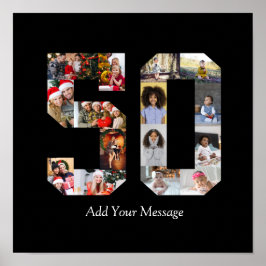 ナンバー50 フォト コラージュ ポスター
