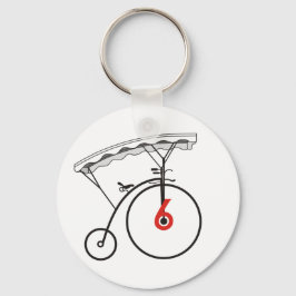 ナンバー6バッジキーチェーン キーホルダー