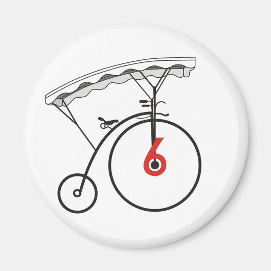 ナンバー6バッジ マグネット (正面)