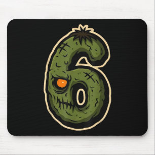 ナンバー6モンスター67ミームおそろいカップルハロウィン マウスパッド