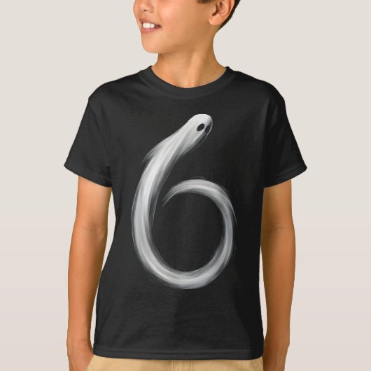 ナンバー6幽霊面白いシックスセブン67ハロウィンメメ Tシャツ (正面)