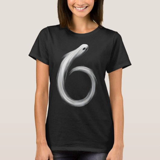 ナンバー6幽霊面白い六七67ハロウィンメメ Tシャツ (正面)