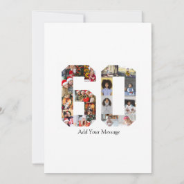 ナンバー60 フォト コラージュ カード