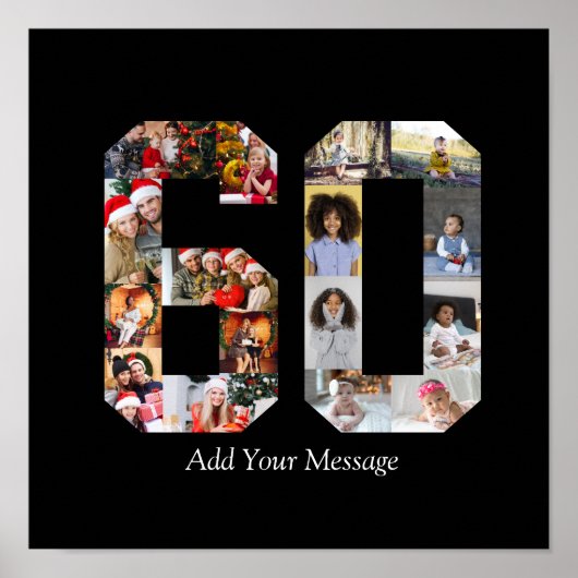 ナンバー60 フォト コラージュ ポスター (正面)