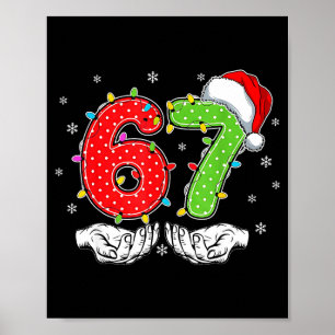 ナンバー67 マッチング シックス セブン 6 7 ミーム 6-7 クリスマス ポスター