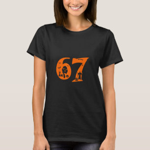 ナンバー67 楽しいミームのセリフ 6 7 シックス セブン スケアリー ハー Tシャツ