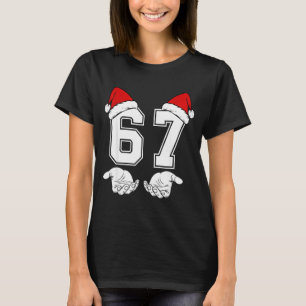 ナンバー67 6と7にマッチ 6 7 ミーム 6 7 クリスマス Tシャツ