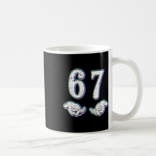 ナンバー67 6と7 ミーム 6-7 ハロウィン コーヒーマグカップ (右)