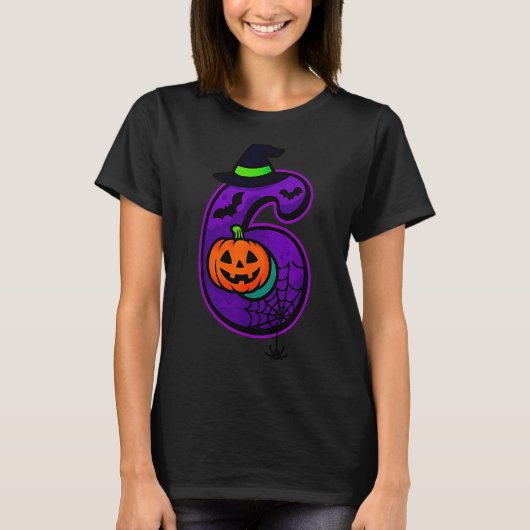 ナンバー6 楽しいミームフレーズ 6 7 ハロウィン Tシャツ (正面)