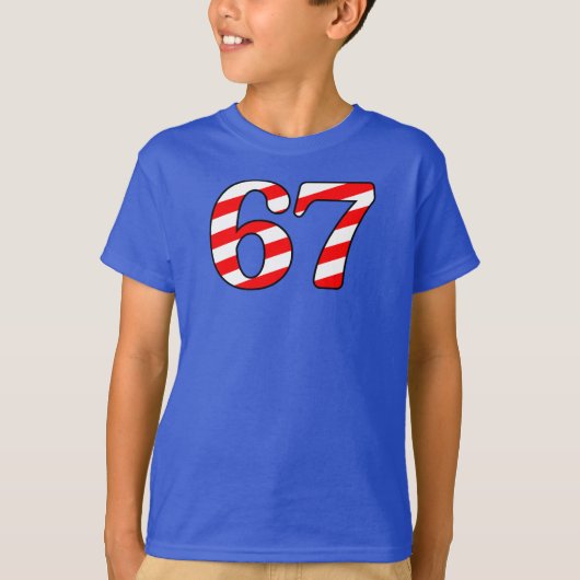 ナンバー6 7 クリスマス キャンディケーン Tシャツ (正面)