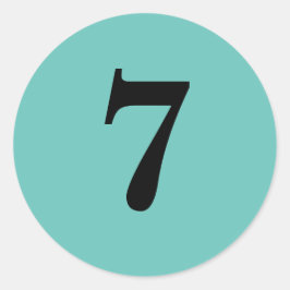 ナンバー7計画供給シンプル7アクアブラック ラウンドシール