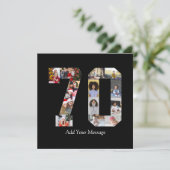 ナンバー70 フォト コラージュ カード (スタンド正面)