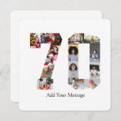 ナンバー70 フォト コラージュ サンキューカード (正面/裏面)