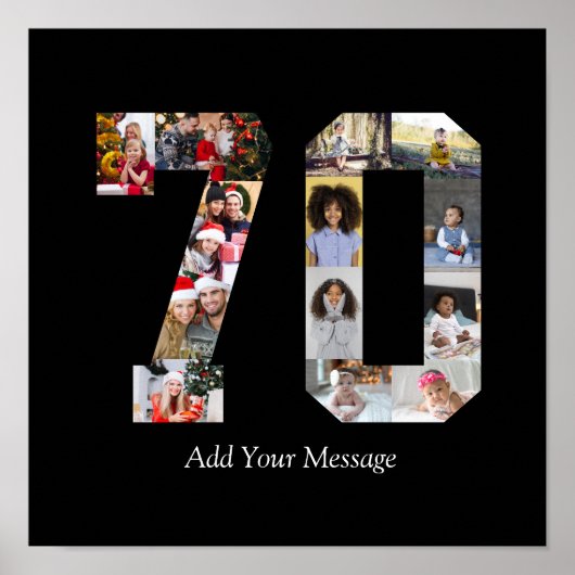 ナンバー70 フォト コラージュ ポスター (正面)