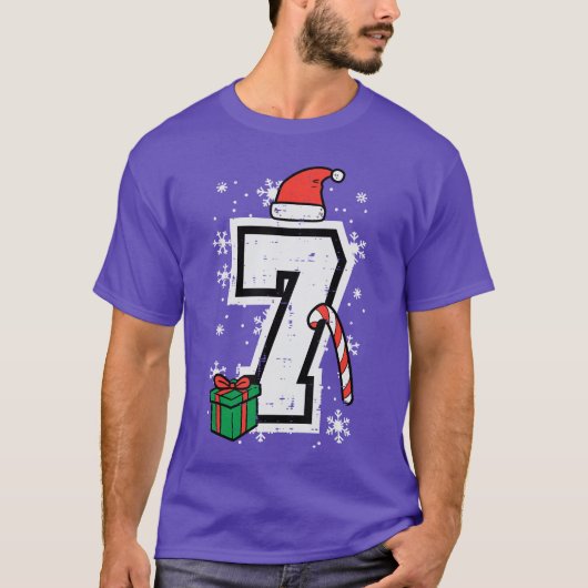 ナンバー7 クリスマス 6 7 Xmas マッチング 67 メンズ Tシャツ (正面)