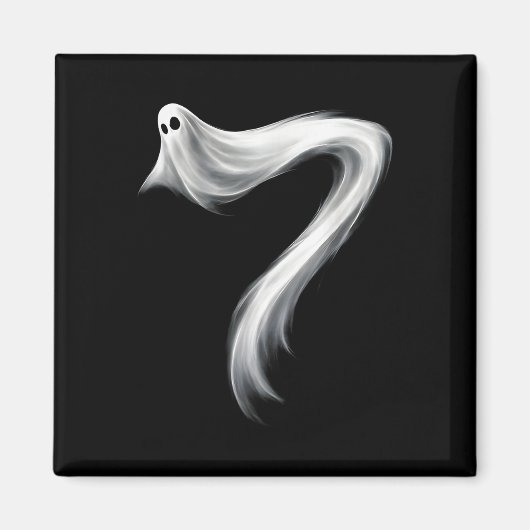 ナンバー7 ゴースト おもしろい 六 七 67 ハロウィン ミーム マグネット (正面)