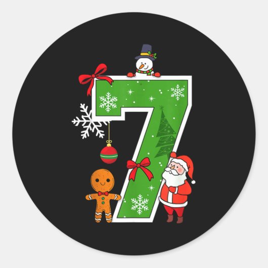 ナンバー7 マッチング 67 ミーム クリスマスコスチューム メンズ ウォ ラウンドシール (正面)