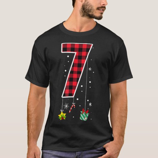 ナンバー7 楽しいミーム 6 7 シックス セブン クリスマス Tシャツ (正面)