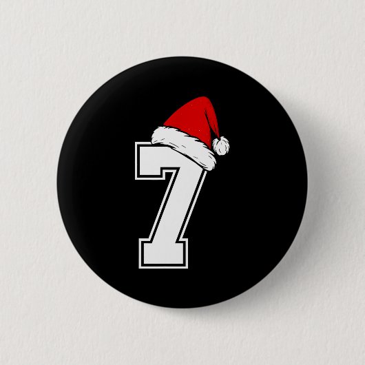ナンバー7 6と7がお揃い クリスマス 6 7 ミーム 缶バッジ (正面)