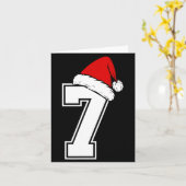 ナンバー7 6と7がお揃い 6 7 ミーム クリスマス カード (黄色い花)