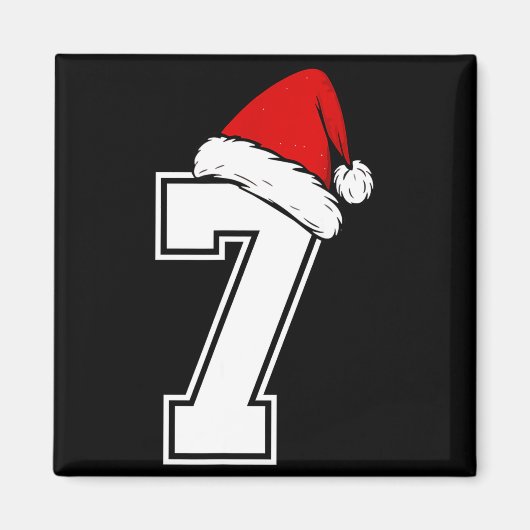 ナンバー7 6と7が一致する 6 7 ミーム 6 7 クリスマス マグネット (正面)