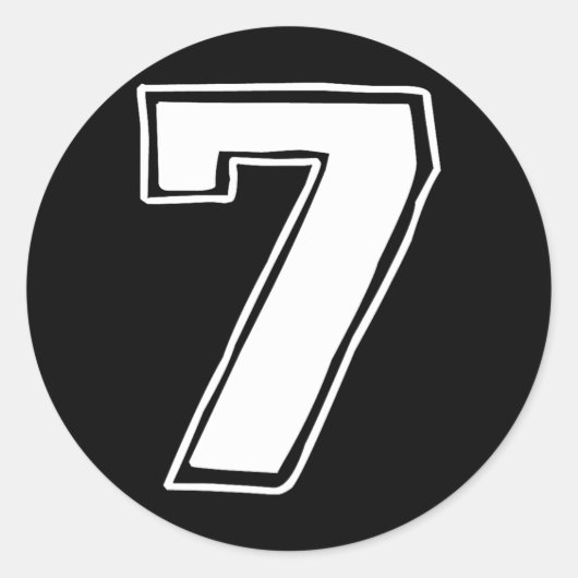 ナンバー7 6 7 メンバー 67 7歳の誕生日 ラウンドシール (正面)