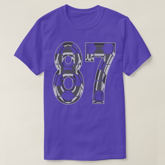 ナンバー87ジャージー87マムプレイヤーファン1 Tシャツ (デザイン正面)