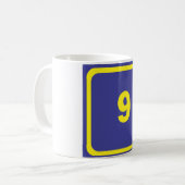 ナンバー9 コーヒーマグカップ (正面左)