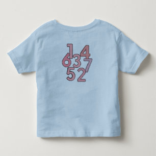 ナンバー デザイン Tシャツ - シンプルな数字のデザイン