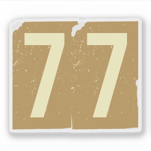 ナンバー マガジン 身代金 77 シール (正面)