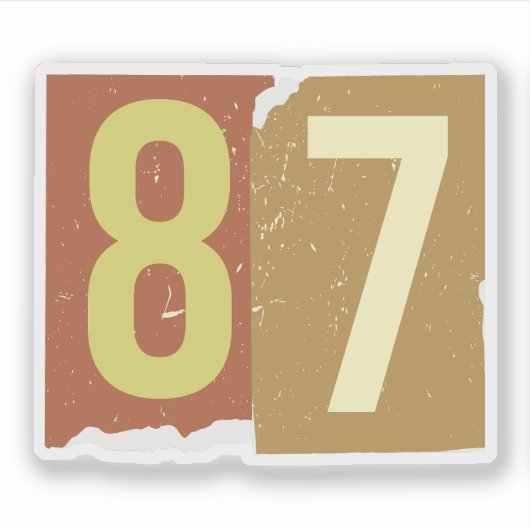 ナンバー マガジン 身代金 87 シール (正面)