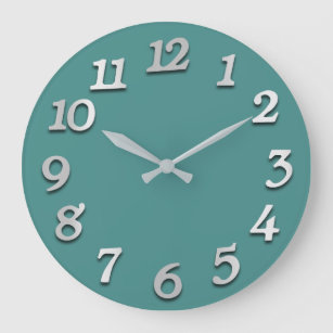 ナンミニマルバーズグレーミントティール（緑がかった色）水中競技 ラージ壁時計