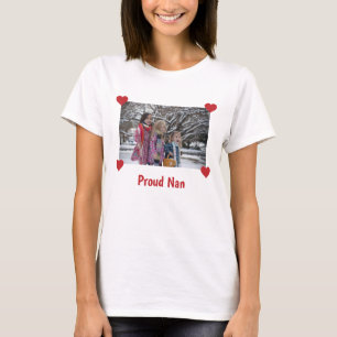 ナンラ誇りを持ったブナナおばあちゃんハート写真Tシャツ Tシャツ