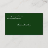 ナン月曜日: 東洋の庭 名刺 (裏面)