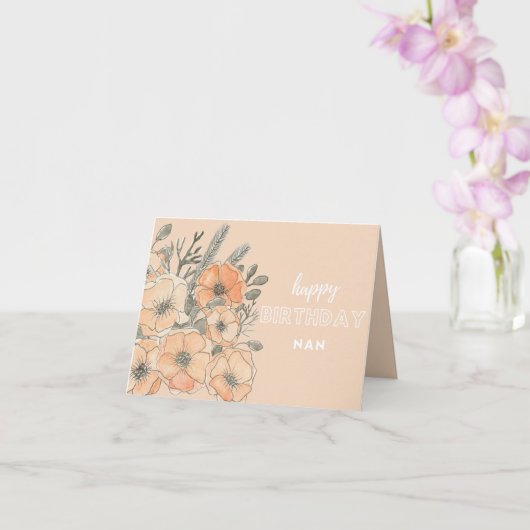 ナン誕生日カード – ハッピーバースデーナン カード (蘭)